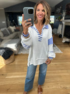 On My Feed V-Neck Pullover-Bucketlist-Anna Kaytes Boutique, Women's Fashion Boutique in Grinnell, Iowa