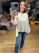 The Jenna Hi-Low Striped Top-Long Sleeves-By Together-Anna Kaytes Boutique, Women's Fashion Boutique in Grinnell, Iowa