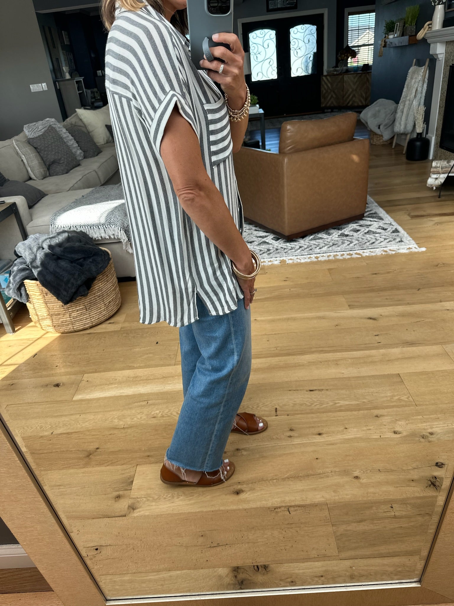 No More Lies Button-Down Top-Doe & Rae-Anna Kaytes Boutique, Women's Fashion Boutique in Grinnell, Iowa