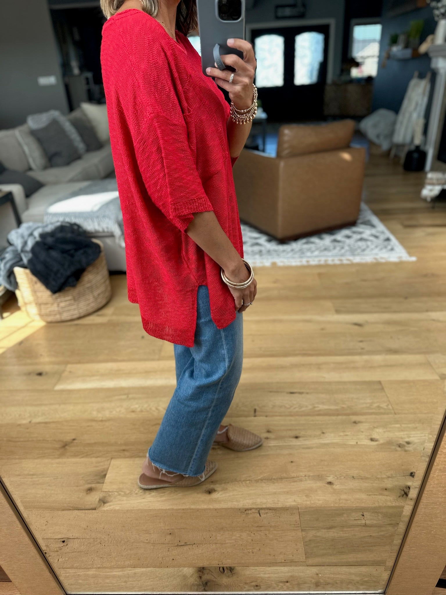 Knit In Nature Oversized Knit Top-Sweaters-Easel-Anna Kaytes Boutique, Women's Fashion Boutique in Grinnell, Iowa