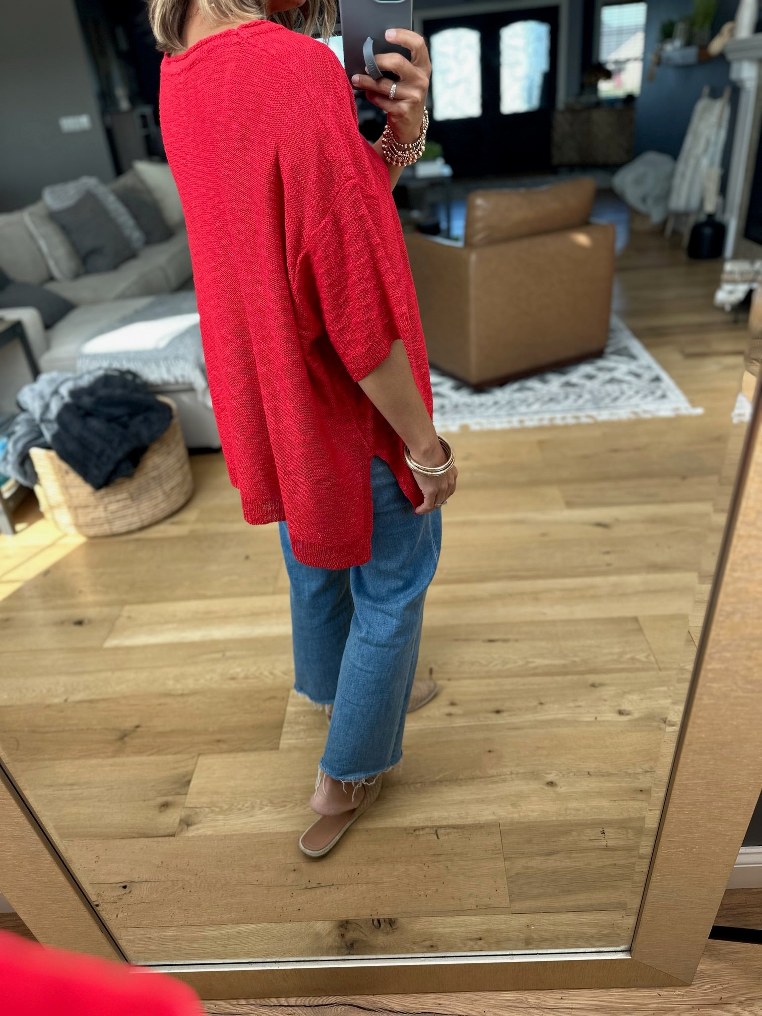 Knit In Nature Oversized Knit Top-Sweaters-Easel-Anna Kaytes Boutique, Women's Fashion Boutique in Grinnell, Iowa