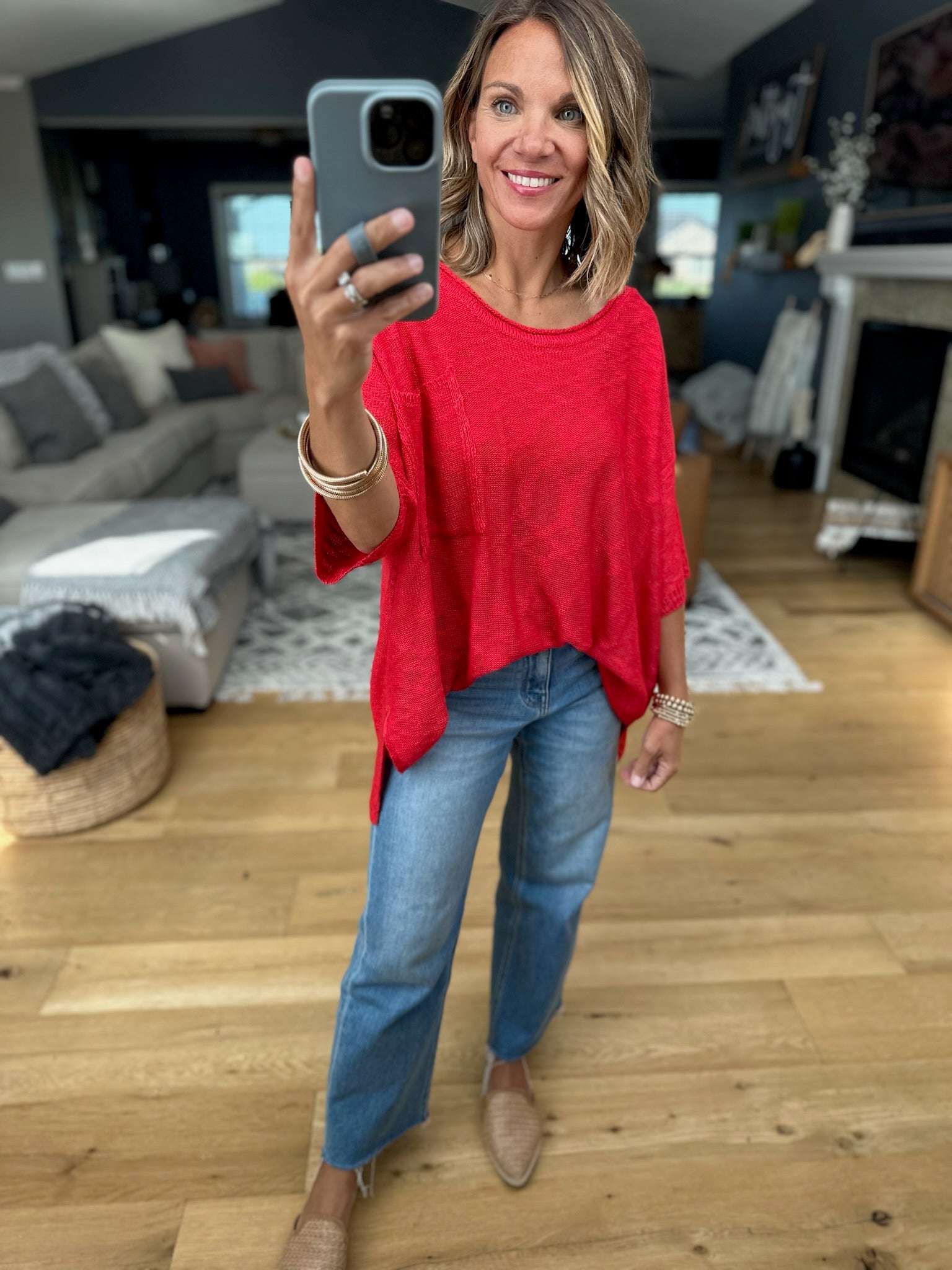 Knit In Nature Oversized Knit Top-Sweaters-Easel-Anna Kaytes Boutique, Women's Fashion Boutique in Grinnell, Iowa