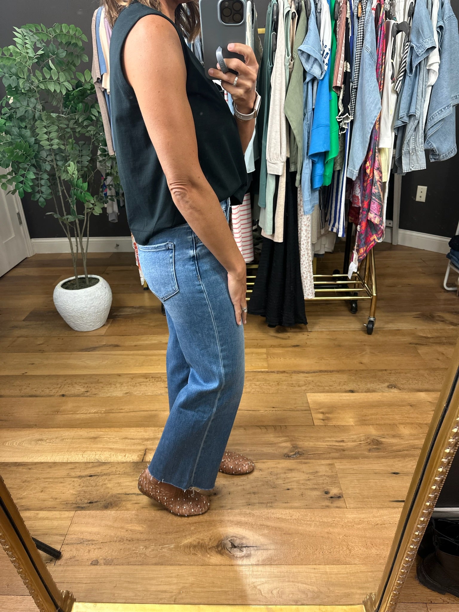 The Savannah High-Rise Crop Denim-Jeans-Flying Monkey-Anna Kaytes Boutique, Women's Fashion Boutique in Grinnell, Iowa