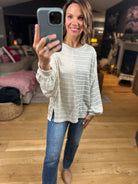 The Laynie Contrast-Stripe Long Sleeve Top-Long Sleeves-By Together-Anna Kaytes Boutique, Women's Fashion Boutique in Grinnell, Iowa