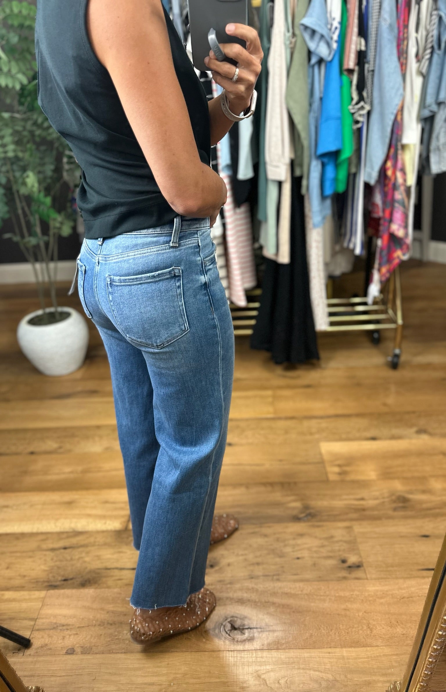 The Savannah High-Rise Crop Denim-Jeans-Flying Monkey-Anna Kaytes Boutique, Women's Fashion Boutique in Grinnell, Iowa