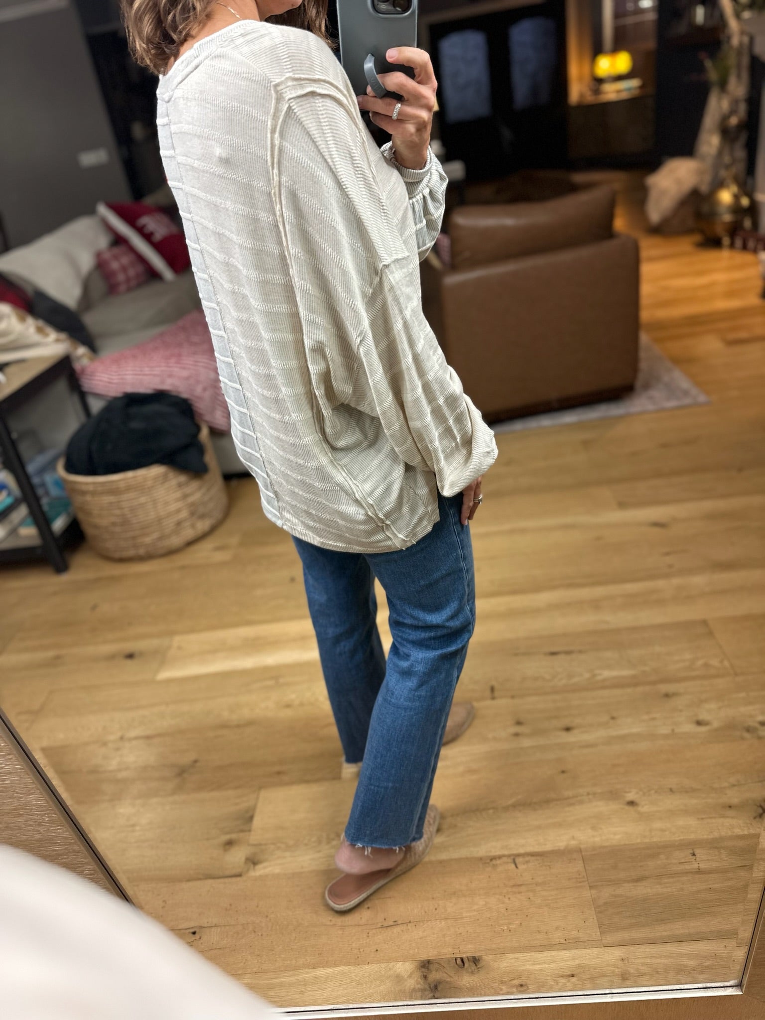 The Laynie Contrast-Stripe Long Sleeve Top-Long Sleeves-By Together-Anna Kaytes Boutique, Women's Fashion Boutique in Grinnell, Iowa
