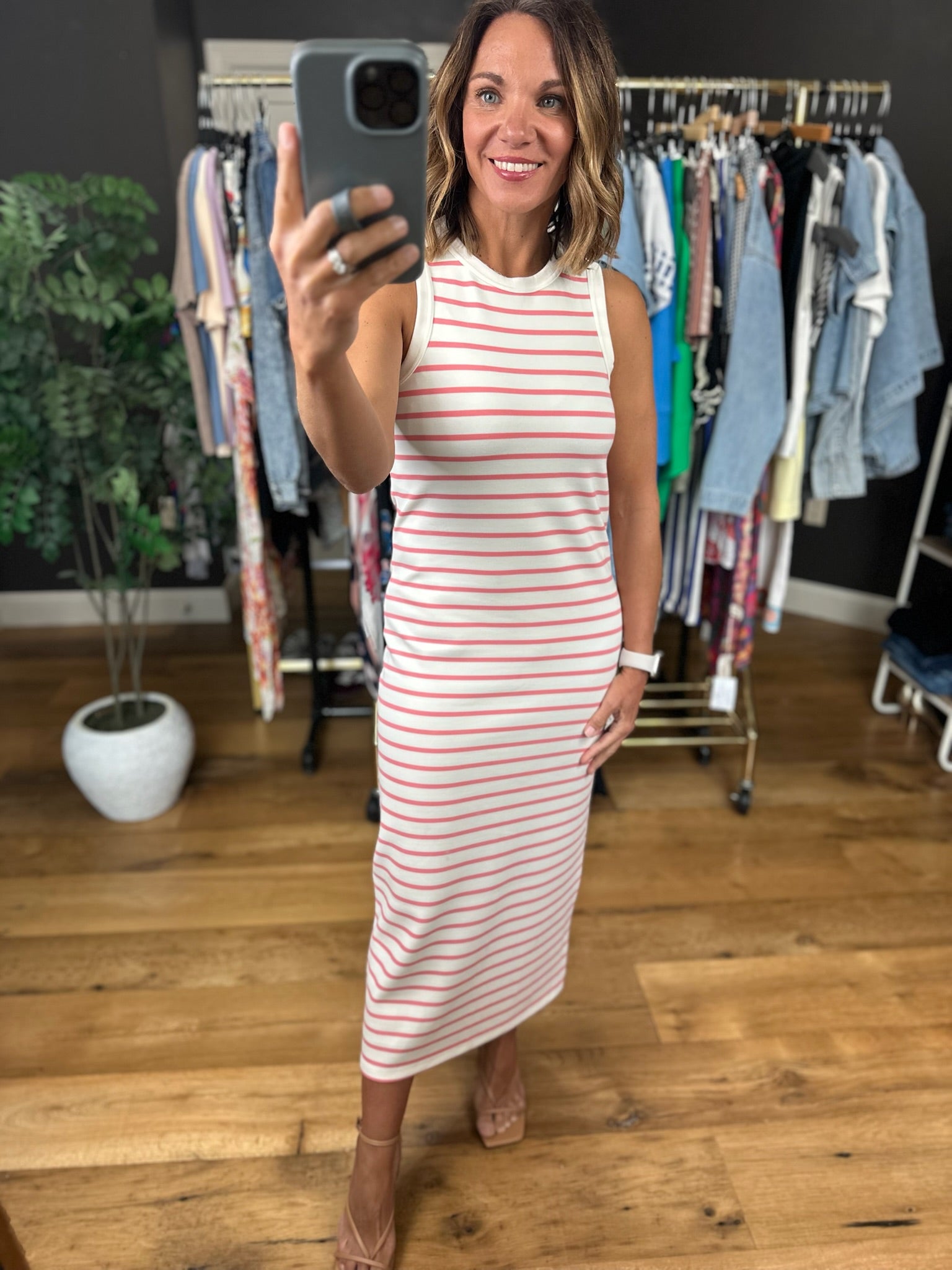 The Walter Striped Midi Dress-Dresses-Thread & Supply-Anna Kaytes Boutique, Women's Fashion Boutique in Grinnell, Iowa