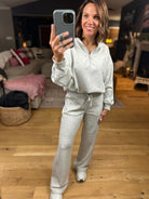 The Emma 3/4 Sleeve + Pocket Pant Set-Sweaters-Zenana-Anna Kaytes Boutique, Women's Fashion Boutique in Grinnell, Iowa