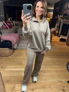 The Emma 3/4 Sleeve + Pocket Pant Set-Sweaters-Zenana-Anna Kaytes Boutique, Women's Fashion Boutique in Grinnell, Iowa