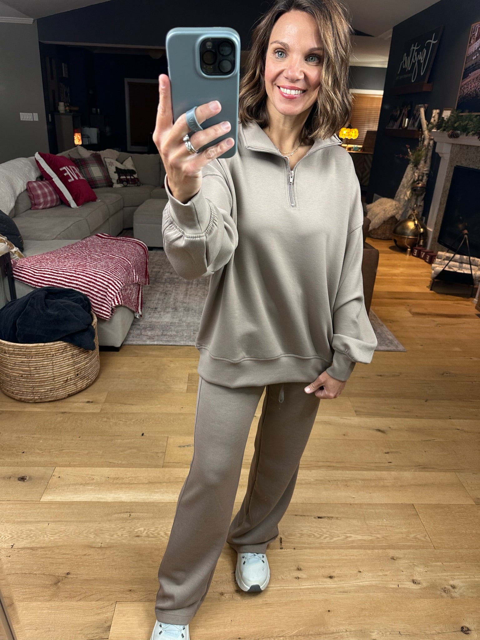 The Emma 3/4 Sleeve + Pocket Pant Set-Sweaters-Zenana-Anna Kaytes Boutique, Women's Fashion Boutique in Grinnell, Iowa