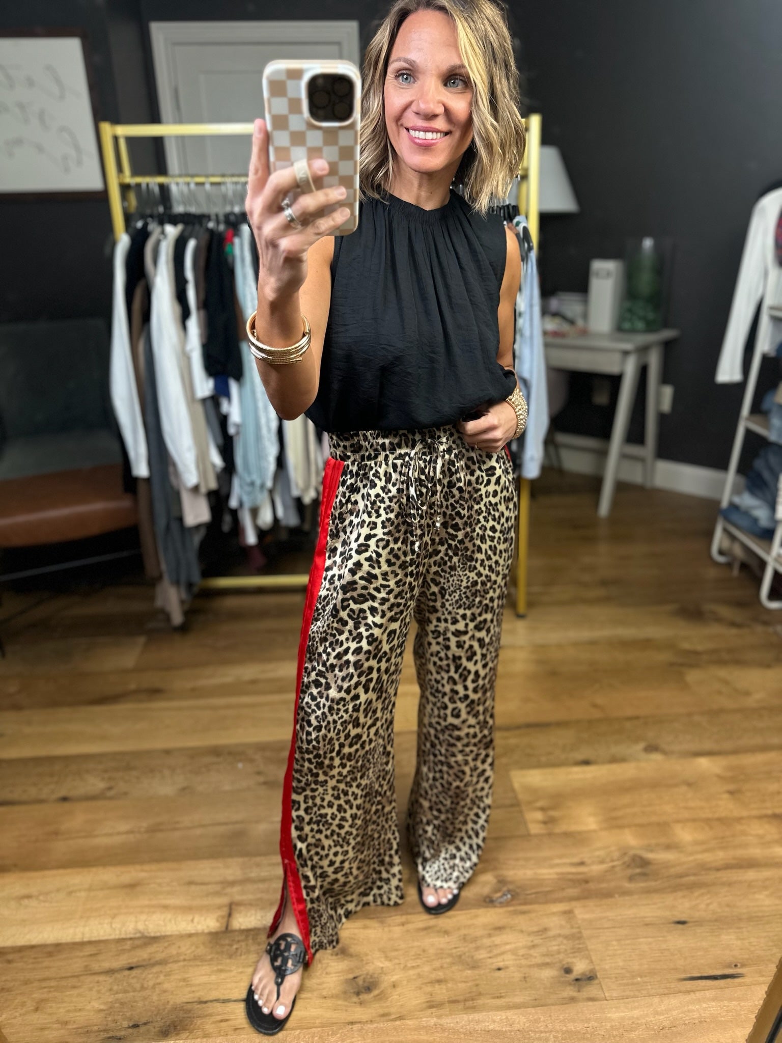 Moving Fast Animal Print Pant - Red/Animal-Jodifl-Anna Kaytes Boutique, Women's Fashion Boutique in Grinnell, Iowa