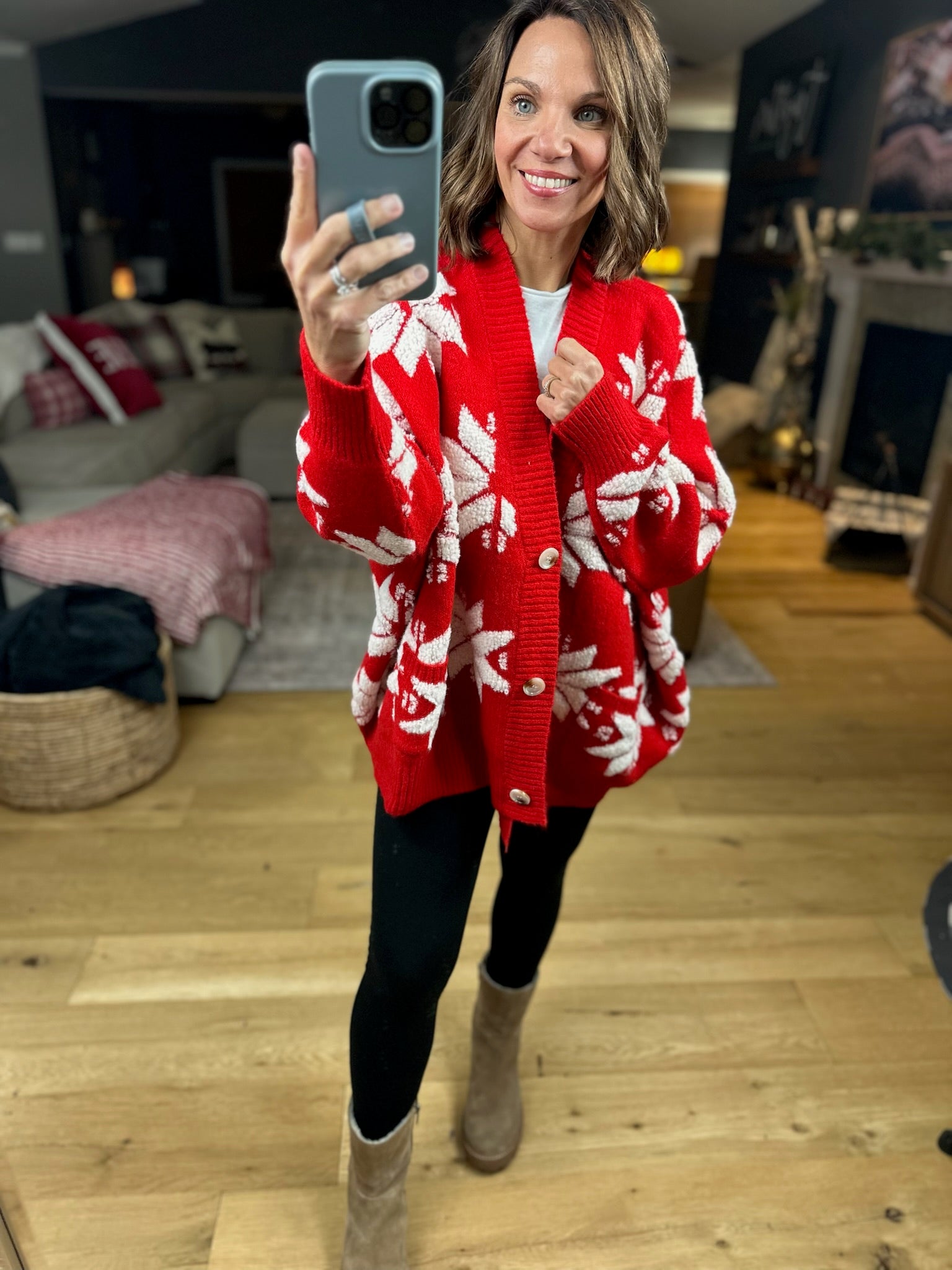 Winter Radiance Oversized Cardigan-Sweaters-Bucketlist-Anna Kaytes Boutique, Women's Fashion Boutique in Grinnell, Iowa