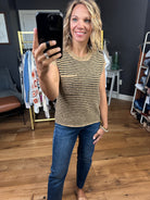 Near You Striped Pocket Knit Top - Camel/Black-Short Sleeves-Thread & Supply-Anna Kaytes Boutique, Women's Fashion Boutique in Grinnell, Iowa