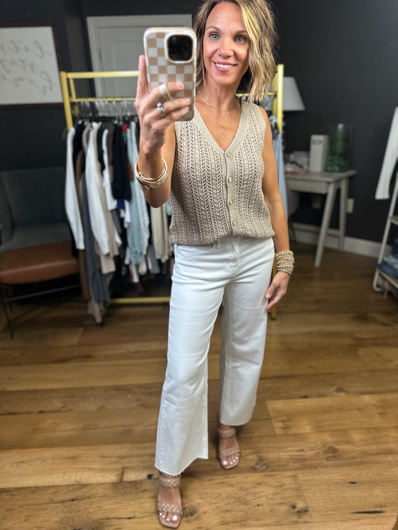 The Kelli High-Rise Crop Wide-Leg Denim - White-Vervet-Anna Kaytes Boutique, Women's Fashion Boutique in Grinnell, Iowa