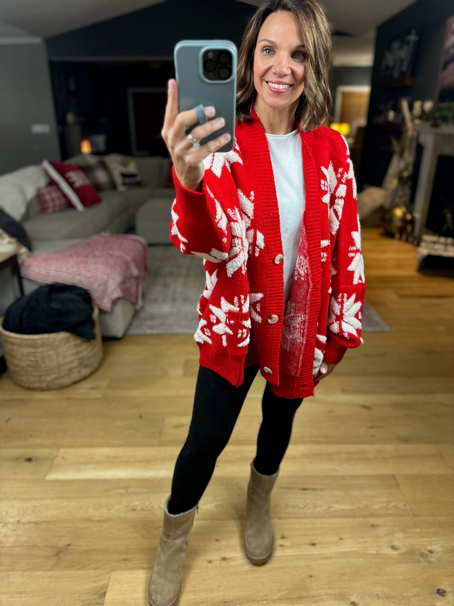 Winter Radiance Oversized Cardigan-Sweaters-Bucketlist-Anna Kaytes Boutique, Women's Fashion Boutique in Grinnell, Iowa