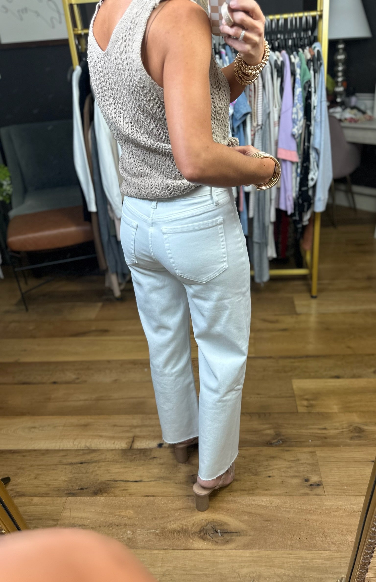 The Kelli High-Rise Crop Wide-Leg Denim - White-Vervet-Anna Kaytes Boutique, Women's Fashion Boutique in Grinnell, Iowa