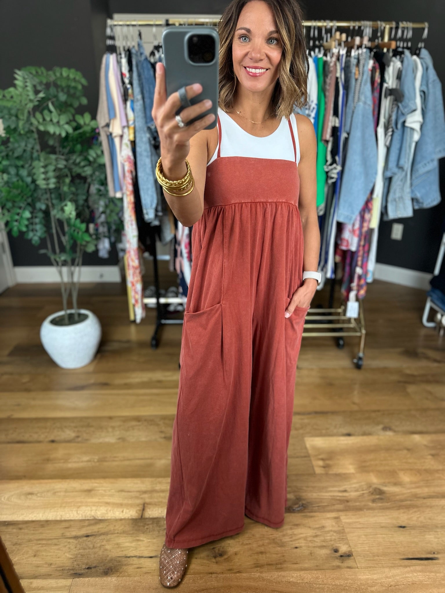 Upgraded View Pocket Jumpsuit-Jumpsuits-ee:some-Anna Kaytes Boutique, Women's Fashion Boutique in Grinnell, Iowa
