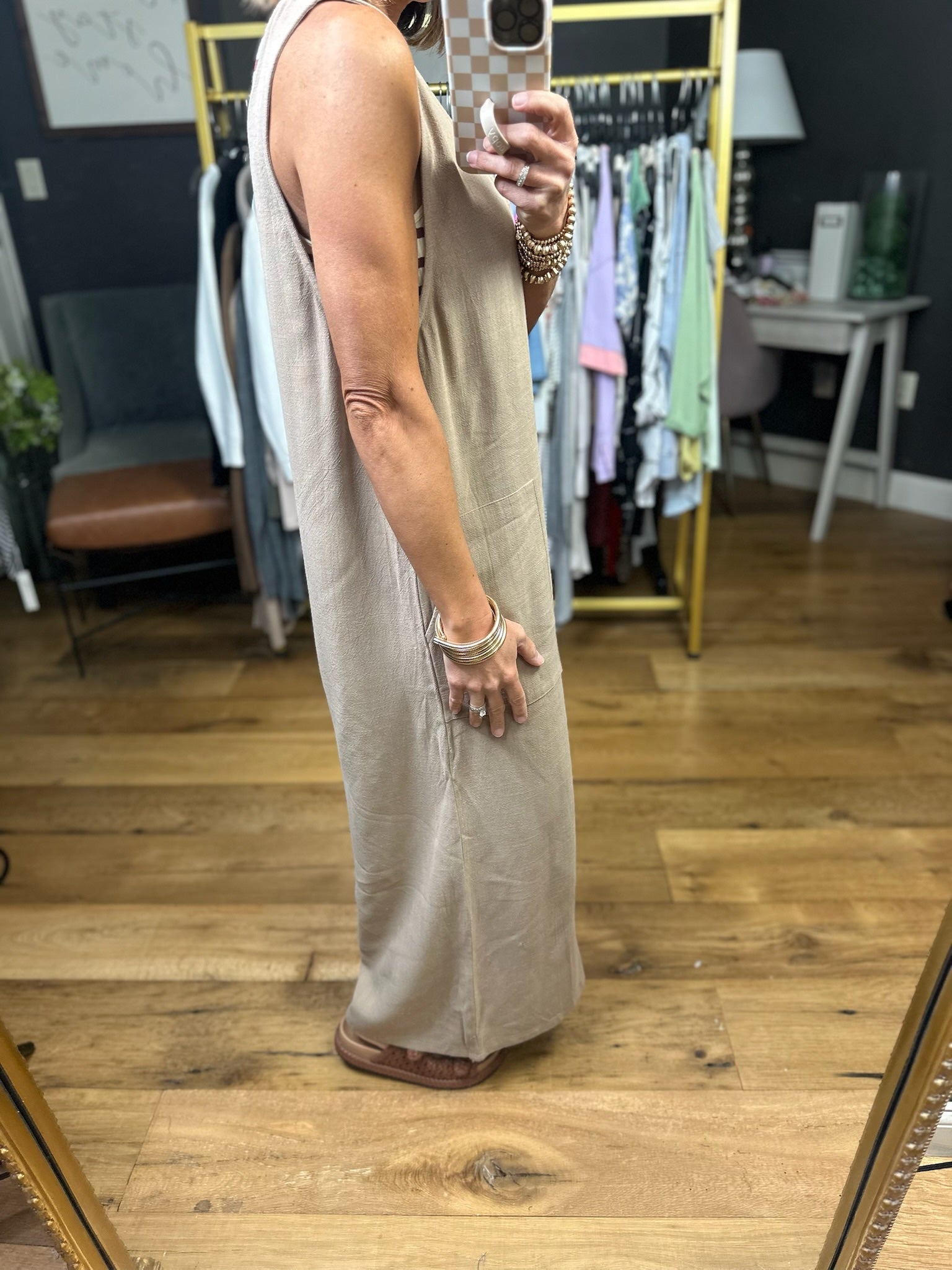 Beyond It All Wide-Leg Jumpsuit - Mocha-Staccato-Anna Kaytes Boutique, Women's Fashion Boutique in Grinnell, Iowa