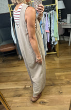 Beyond It All Wide-Leg Jumpsuit - Mocha-Staccato-Anna Kaytes Boutique, Women's Fashion Boutique in Grinnell, Iowa