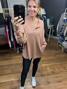 Details Matter Henley Long Sleeve With Pleated Detail Sleeve - Multiple Options-Long Sleeves-Wishlist wl22-7319-Anna Kaytes Boutique, Women's Fashion Boutique in Grinnell, Iowa