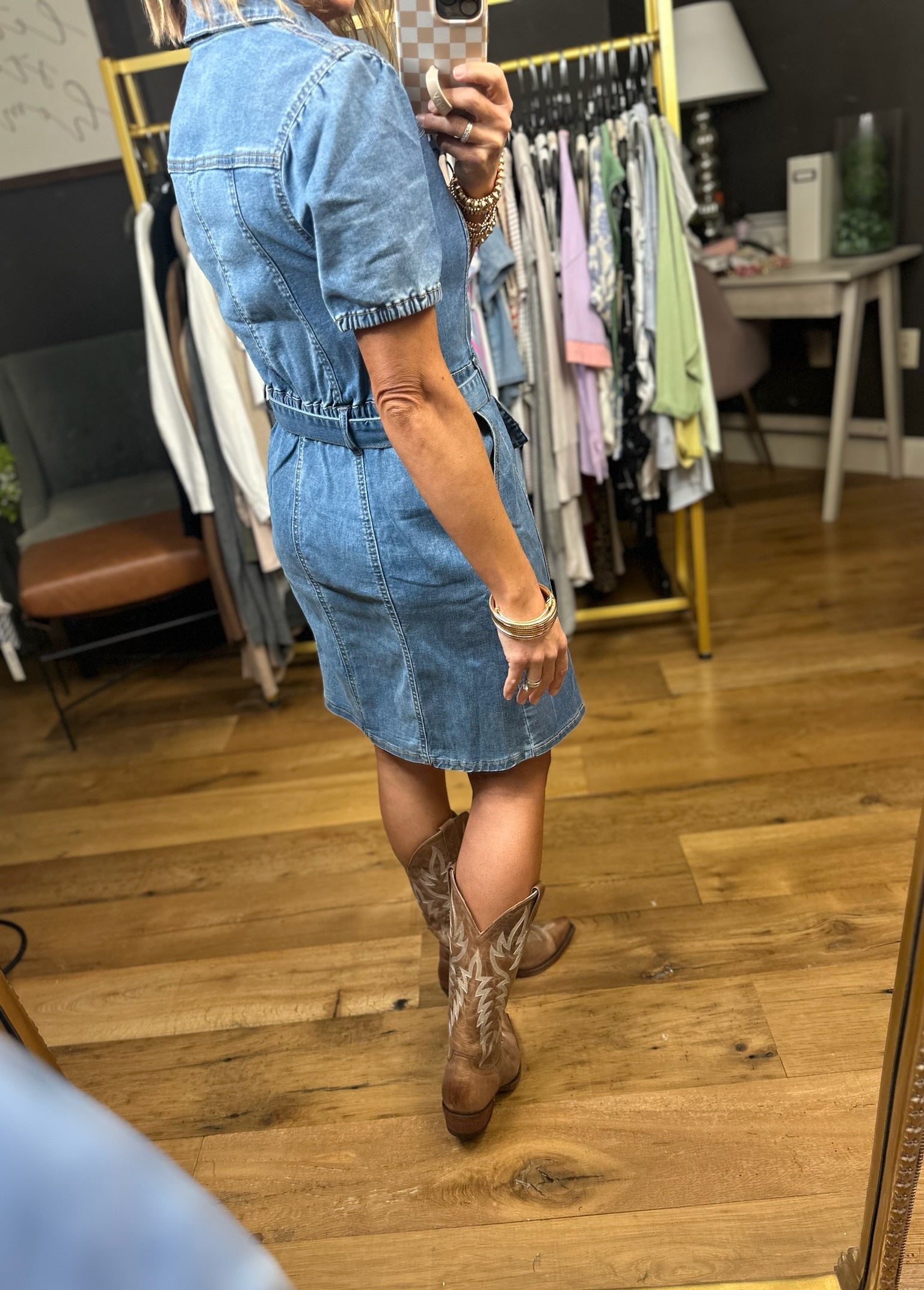 Last Rodeo Denim Zip Dress-Wishlist-Anna Kaytes Boutique, Women's Fashion Boutique in Grinnell, Iowa