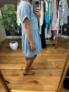 Holding On Denim Dress-Dresses-Wishlist-Anna Kaytes Boutique, Women's Fashion Boutique in Grinnell, Iowa