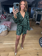 Shimmering Night Sequin-Detail Romper-Rompers-Saints & Hearts-Anna Kaytes Boutique, Women's Fashion Boutique in Grinnell, Iowa