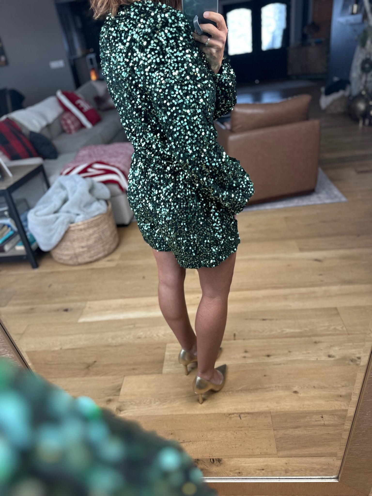 Shimmering Night Sequin-Detail Romper-Rompers-Saints & Hearts-Anna Kaytes Boutique, Women's Fashion Boutique in Grinnell, Iowa