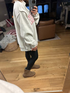 Merry Mock-Neck Sweatshirt - Grey-Sweaters-Bucketlist-Anna Kaytes Boutique, Women's Fashion Boutique in Grinnell, Iowa