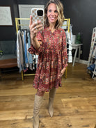 Giving Grace Patchwork Dress - Rust-Entro-Anna Kaytes Boutique, Women's Fashion Boutique in Grinnell, Iowa