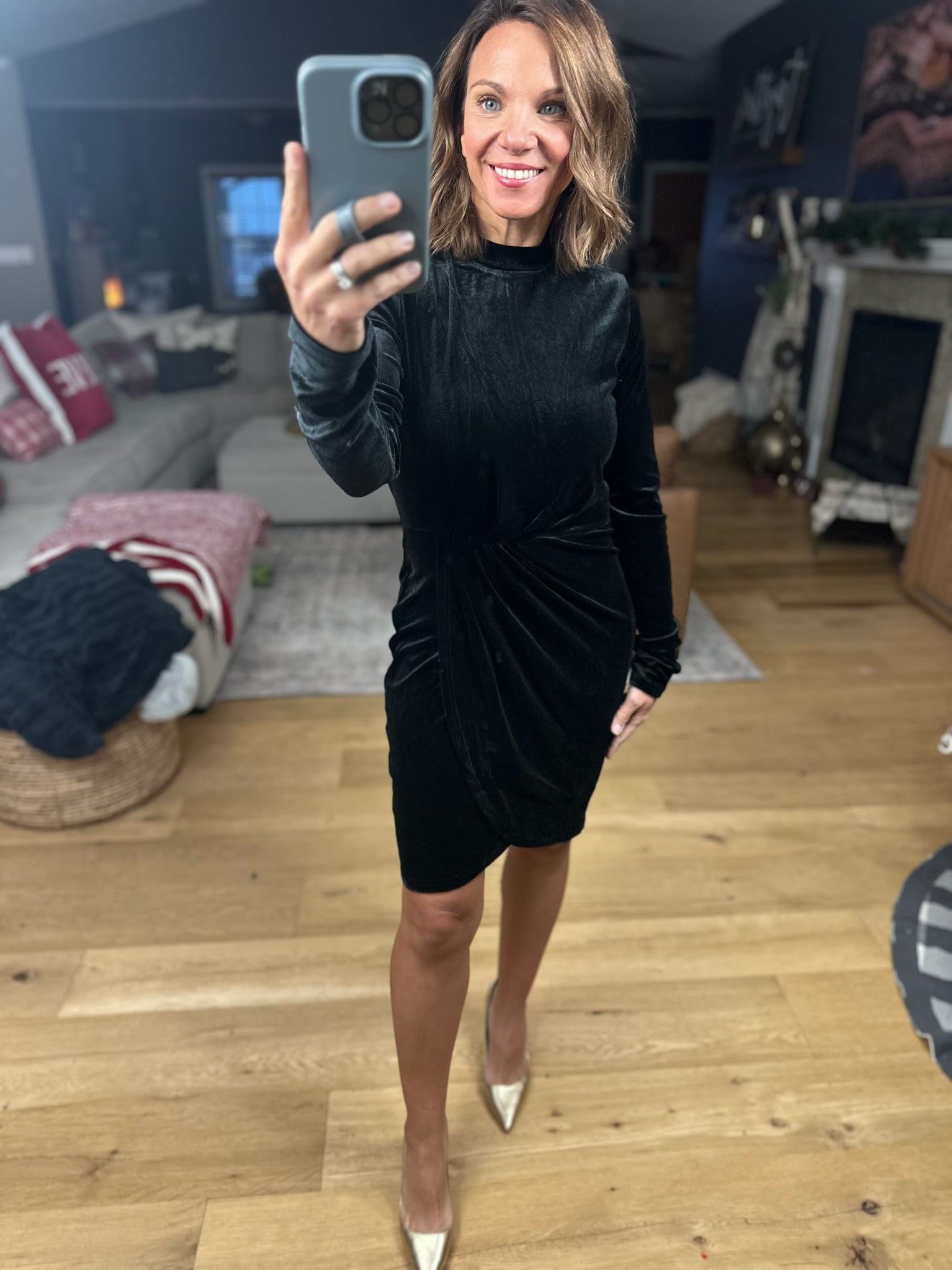 Lost In The Stars Velvet Dress-Dresses-Vine & Love-Anna Kaytes Boutique, Women's Fashion Boutique in Grinnell, Iowa