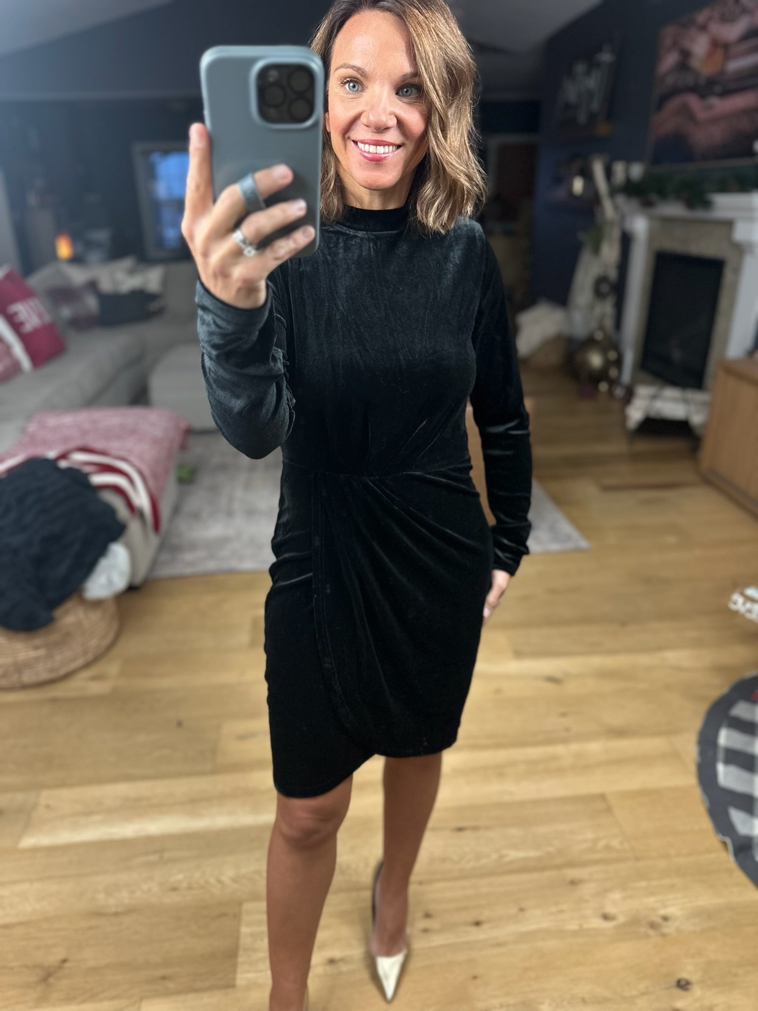 Lost In The Stars Velvet Dress-Dresses-Vine & Love-Anna Kaytes Boutique, Women's Fashion Boutique in Grinnell, Iowa