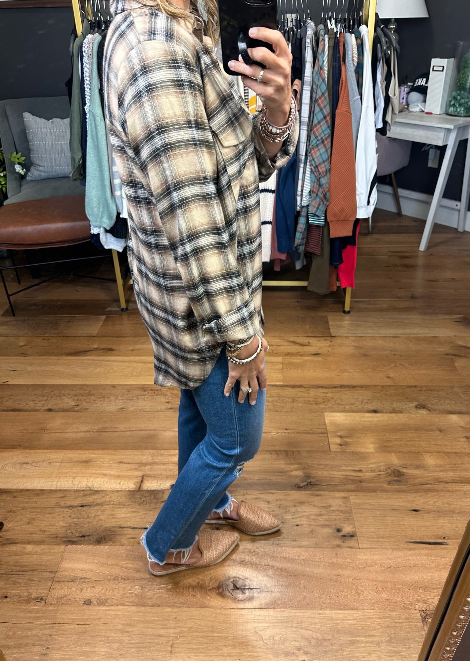 Never Been Better Plaid Button-Down Top - Multiple Options