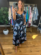 Spring Goes By Floral Pocket Dress-Dresses-Entro-Anna Kaytes Boutique, Women's Fashion Boutique in Grinnell, Iowa