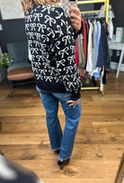 In The Past Bow Print Sweater - Black-Entro-Anna Kaytes Boutique, Women's Fashion Boutique in Grinnell, Iowa