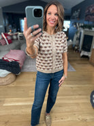 My Way Around Patterned Button-Down Sweater-Sweaters-& Merci-Anna Kaytes Boutique, Women's Fashion Boutique in Grinnell, Iowa