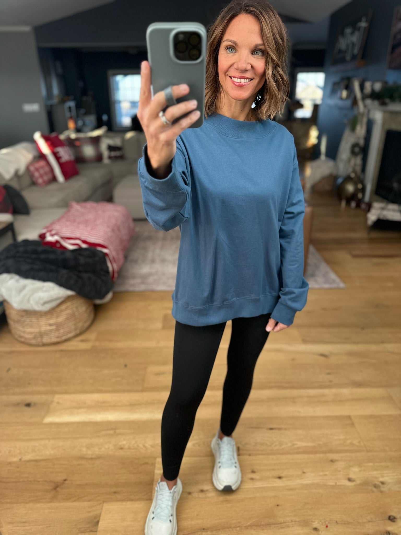 Bet On You Mock Crew Top-Sweaters-Day & Moon-Anna Kaytes Boutique, Women's Fashion Boutique in Grinnell, Iowa