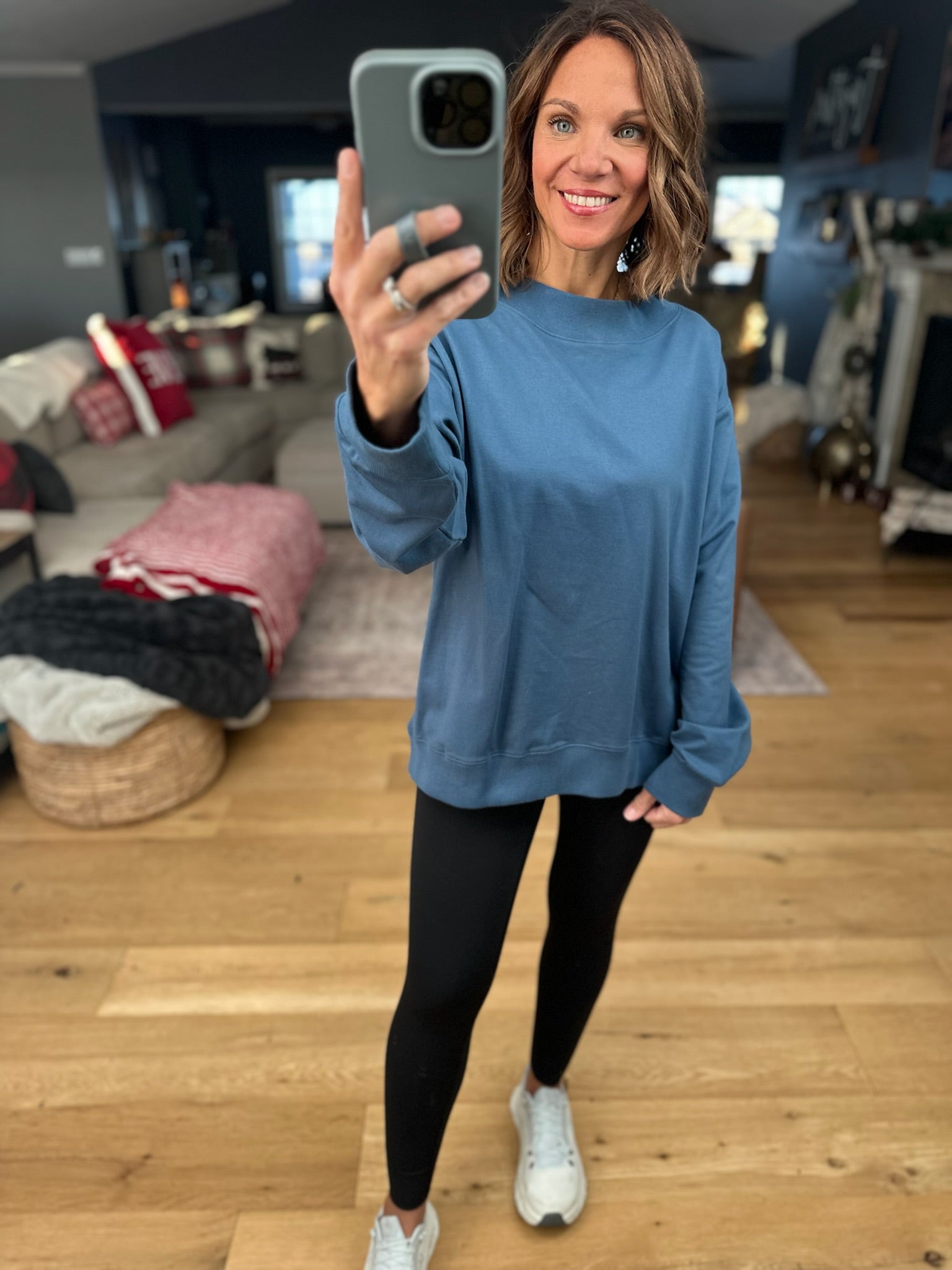 Bet On You Mock Crew Top-Sweaters-Day & Moon-Anna Kaytes Boutique, Women's Fashion Boutique in Grinnell, Iowa