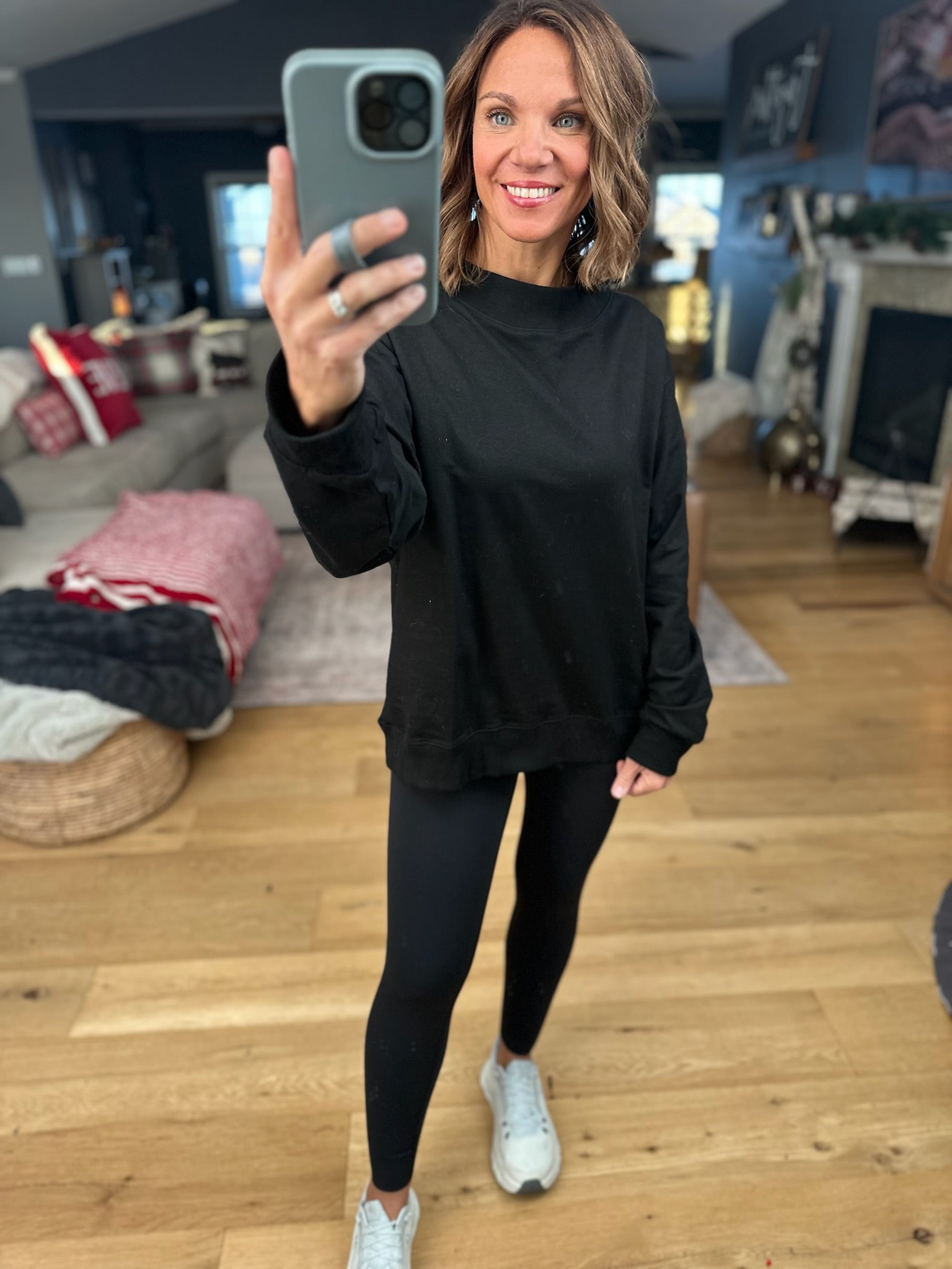 Bet On You Mock Crew Top-Sweaters-Day & Moon-Anna Kaytes Boutique, Women's Fashion Boutique in Grinnell, Iowa