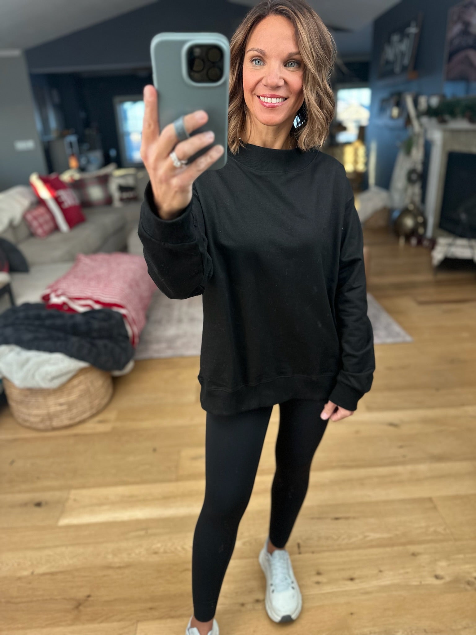 Bet On You Mock Crew Top-Sweaters-Day & Moon-Anna Kaytes Boutique, Women's Fashion Boutique in Grinnell, Iowa