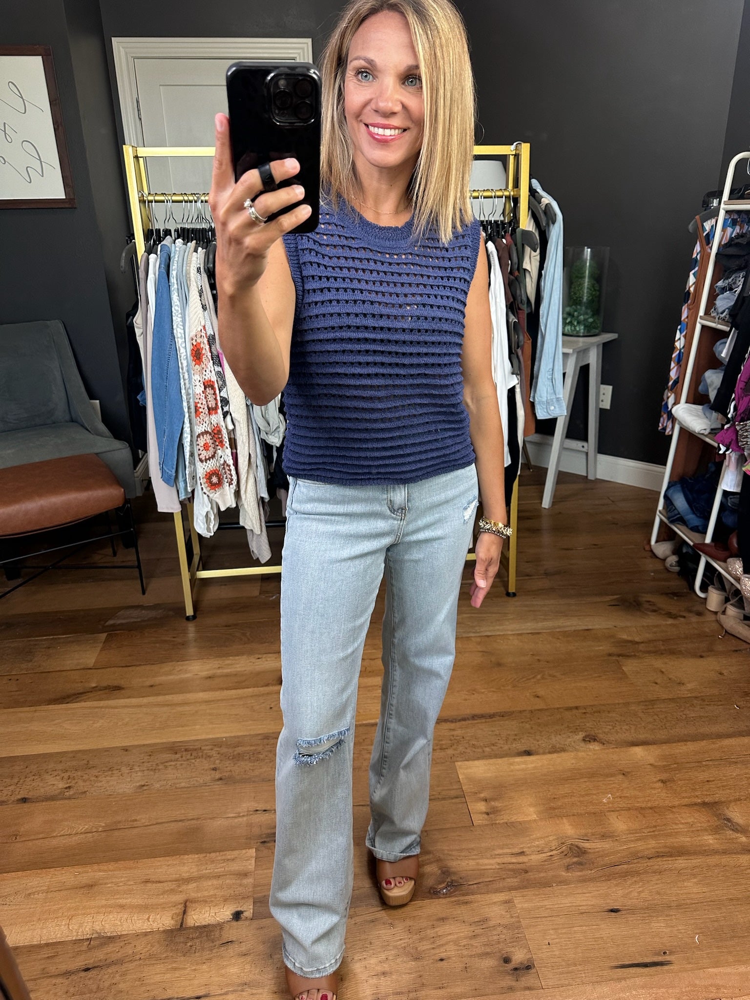 **In True Comfort Crochet Knit Top - Multiple Options-Short Sleeves-By together W1459-Anna Kaytes Boutique, Women's Fashion Boutique in Grinnell, Iowa