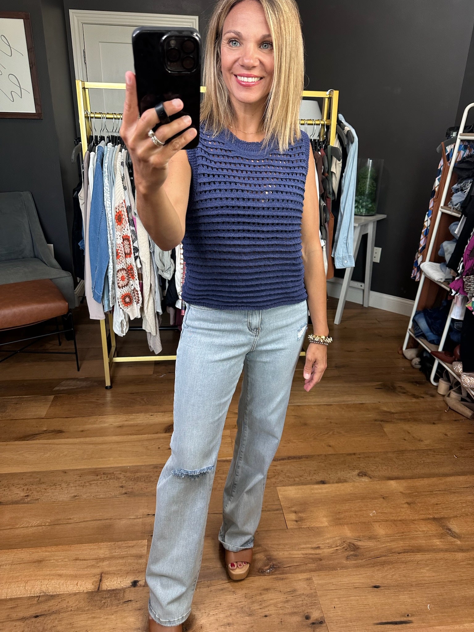 **In True Comfort Crochet Knit Top - Multiple Options-Short Sleeves-By together W1459-Anna Kaytes Boutique, Women's Fashion Boutique in Grinnell, Iowa