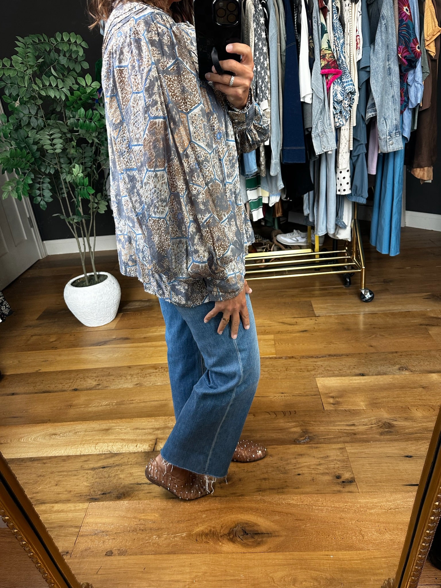 Help You Through Patterned Top-Long Sleeves-ee:some-Anna Kaytes Boutique, Women's Fashion Boutique in Grinnell, Iowa