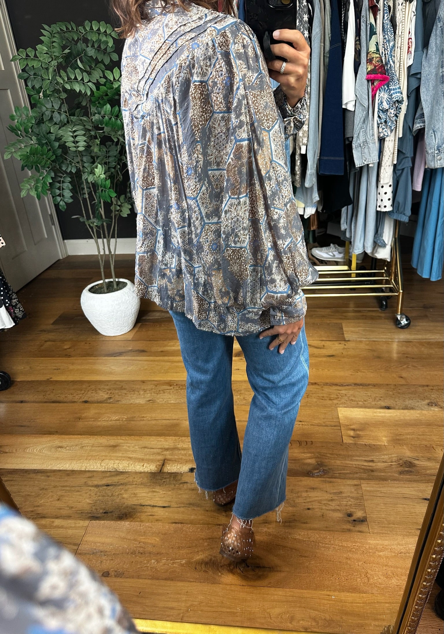 Help You Through Patterned Top-Long Sleeves-ee:some-Anna Kaytes Boutique, Women's Fashion Boutique in Grinnell, Iowa