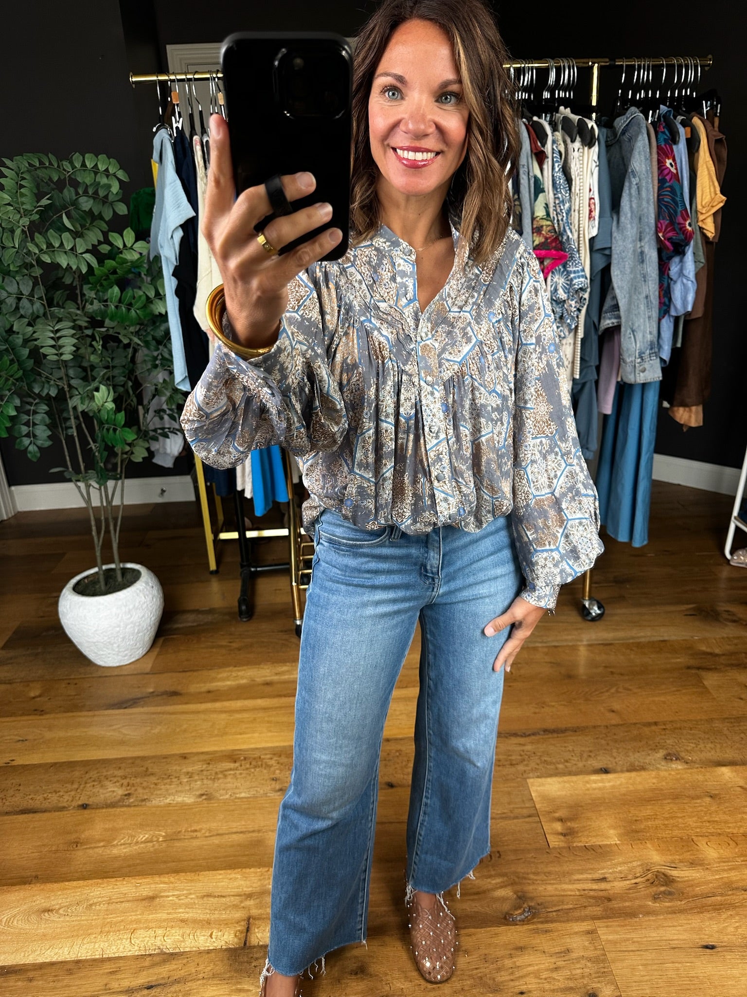 Help You Through Patterned Top-Long Sleeves-ee:some-Anna Kaytes Boutique, Women's Fashion Boutique in Grinnell, Iowa