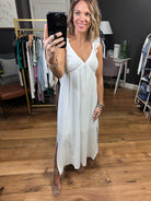 Beachside Flowy Dress - White-Dresses-Wishlist-Anna Kaytes Boutique, Women's Fashion Boutique in Grinnell, Iowa