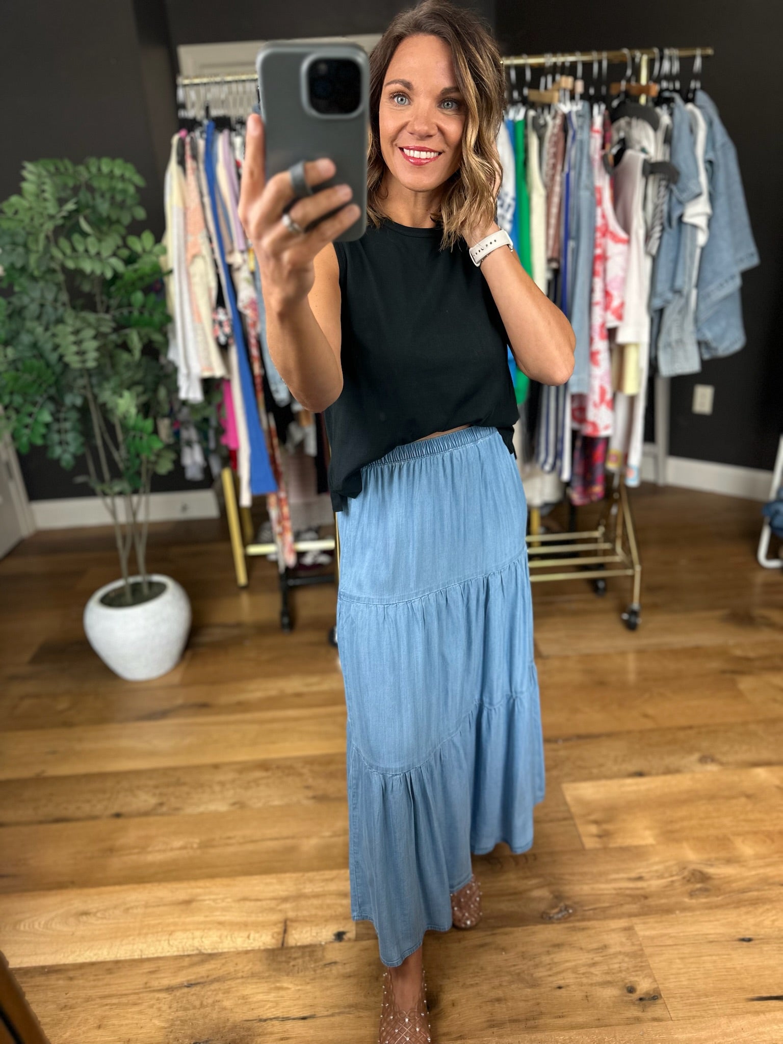 Sunday Styles Tiered Skirt-Skirts-Be Cool-Anna Kaytes Boutique, Women's Fashion Boutique in Grinnell, Iowa