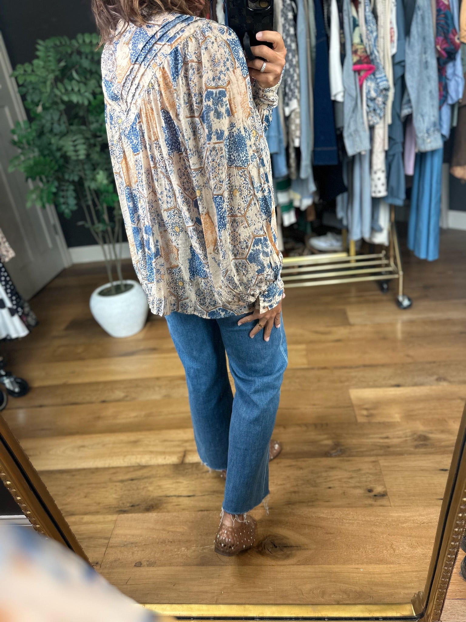 Help You Through Patterned Top-Long Sleeves-ee:some-Anna Kaytes Boutique, Women's Fashion Boutique in Grinnell, Iowa
