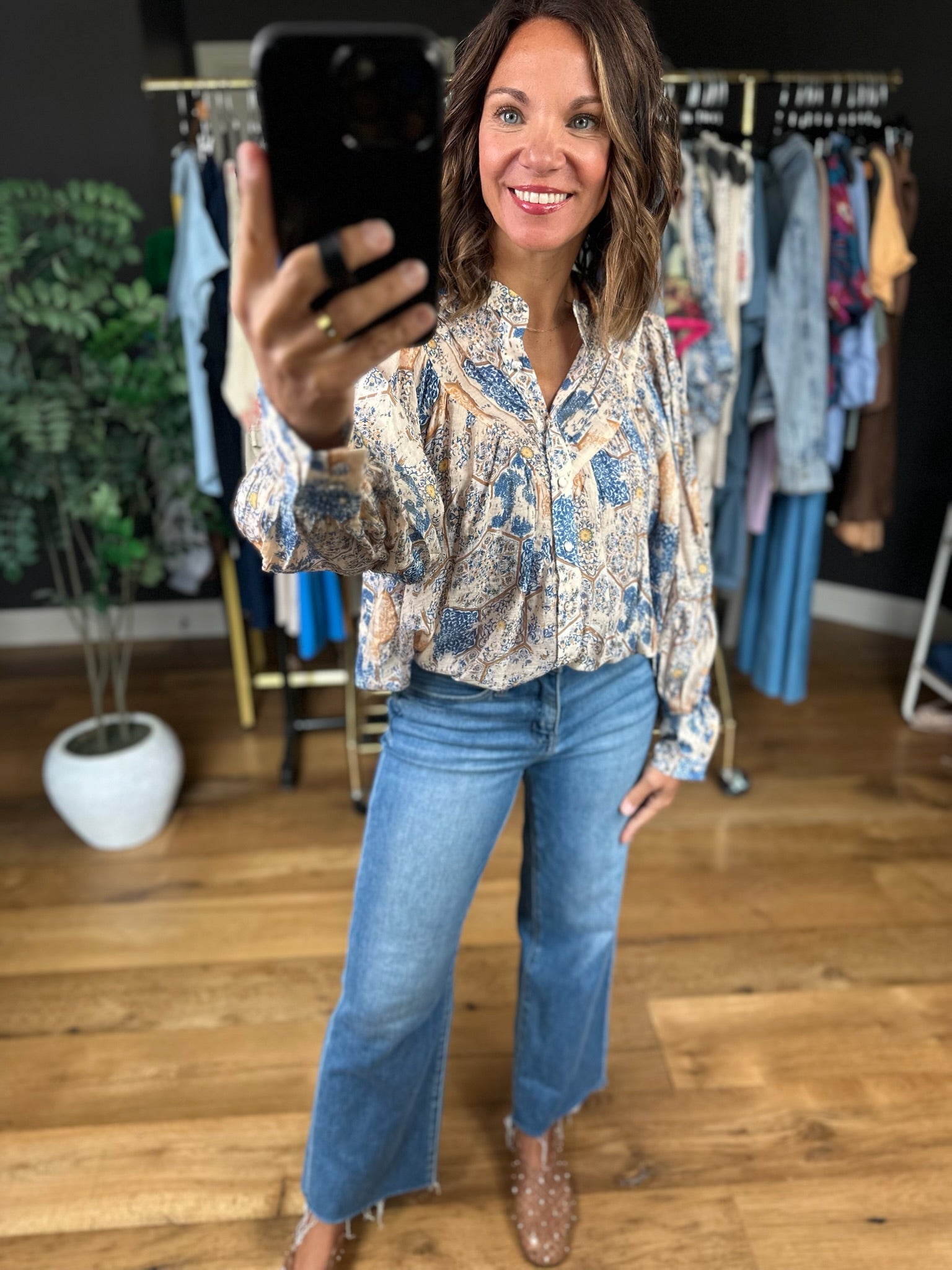 Help You Through Patterned Top-Long Sleeves-ee:some-Anna Kaytes Boutique, Women's Fashion Boutique in Grinnell, Iowa