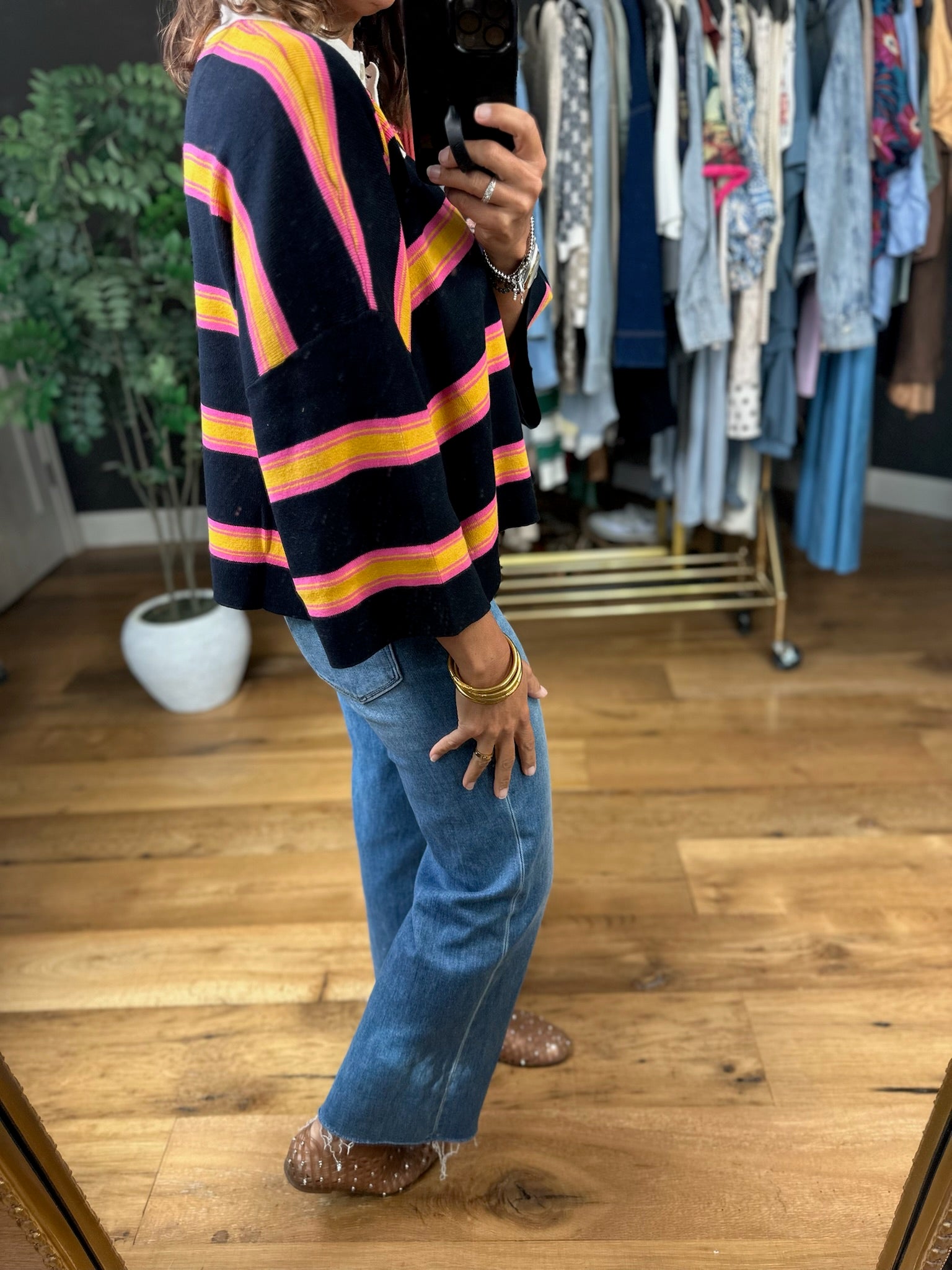 Know The Deal Rugby Polo-Long Sleeves-ee:some-Anna Kaytes Boutique, Women's Fashion Boutique in Grinnell, Iowa